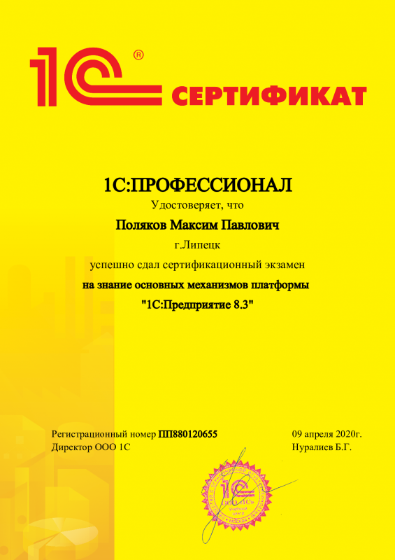 1С:Профессионал. Платформа 1С:Предприятие 8.3
